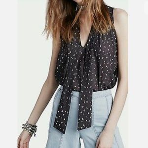 Free People Tie Front Sleeveless Top Size Small Petite